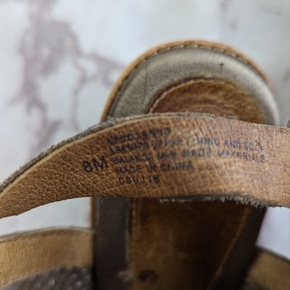 Sofft Booties Womens 8 Brown Open Toe Cage Leather Peep Toe Shimmer - Picture 8 of 11